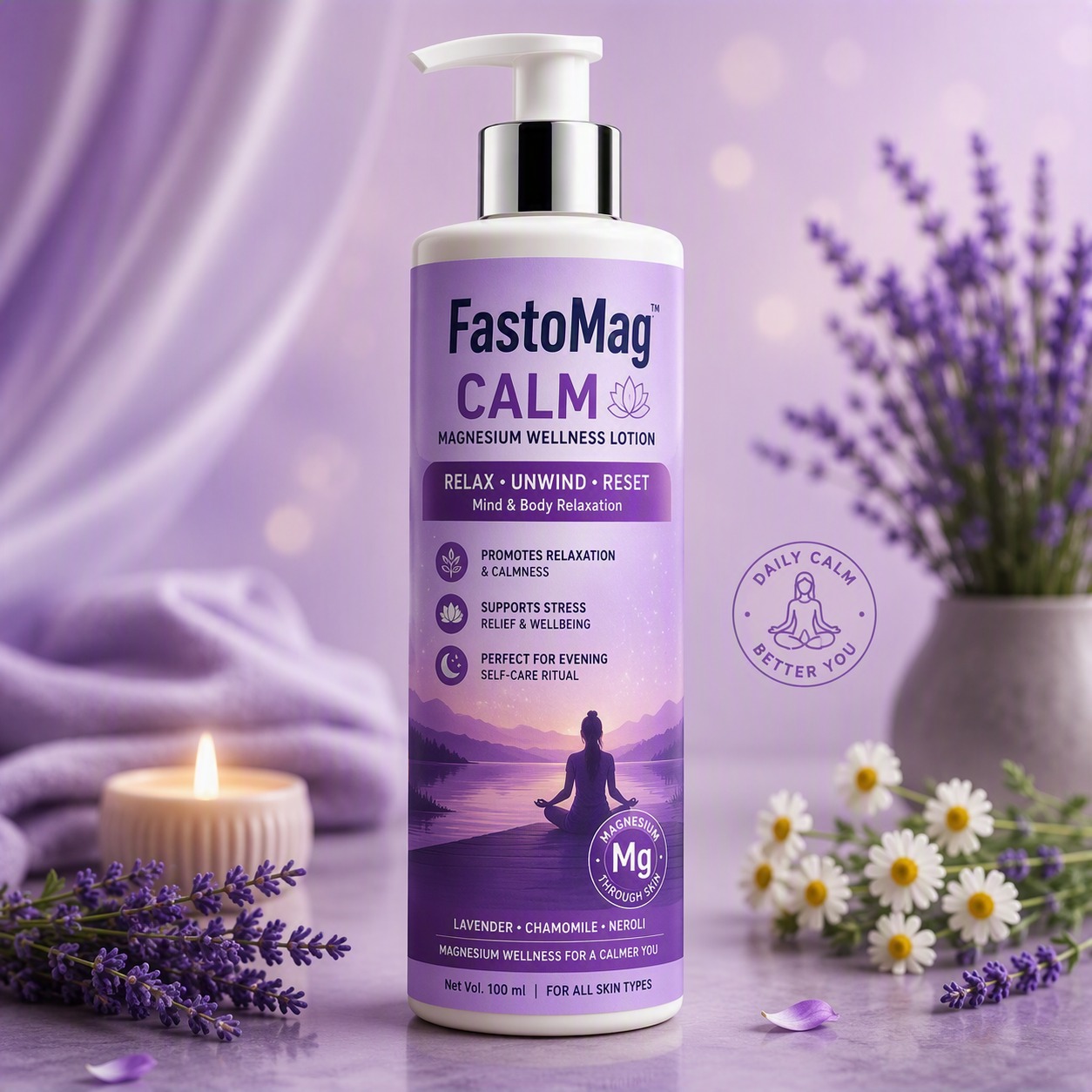 FastoMag CALM magnesium wellness lotion