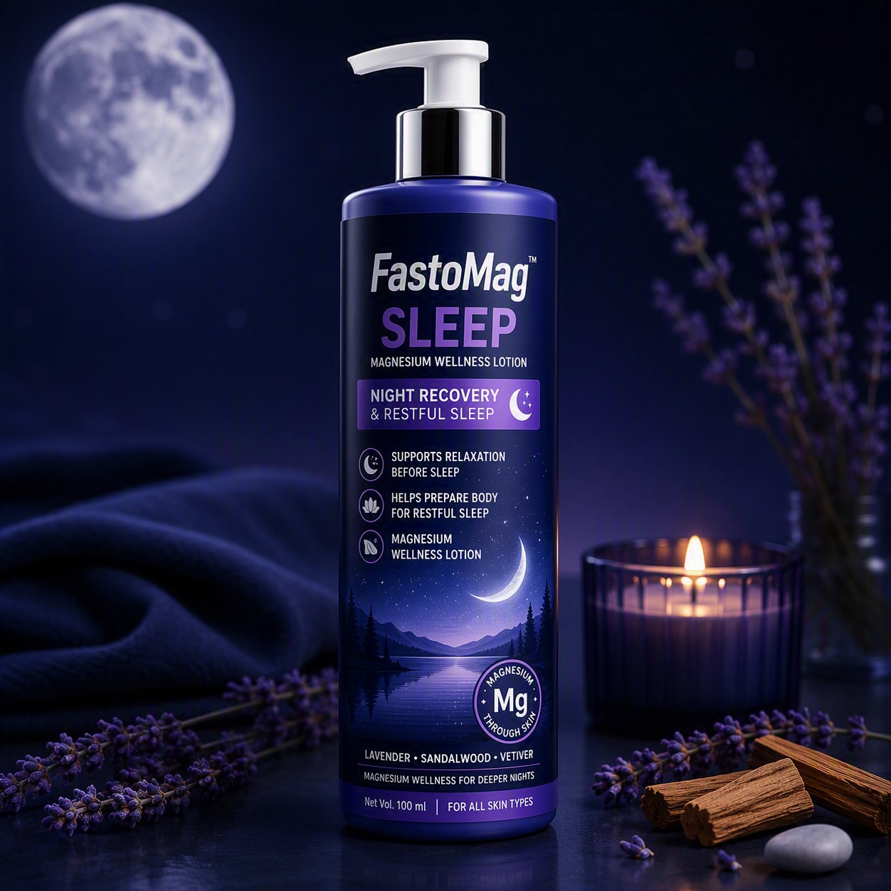 FastoMag SLEEP magnesium wellness lotion